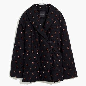 New MADEWELL Corduroy Dumont Quilted Jacket in Amie Floral